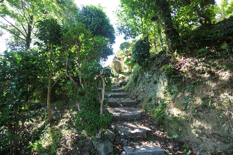 物件へ向かう階段