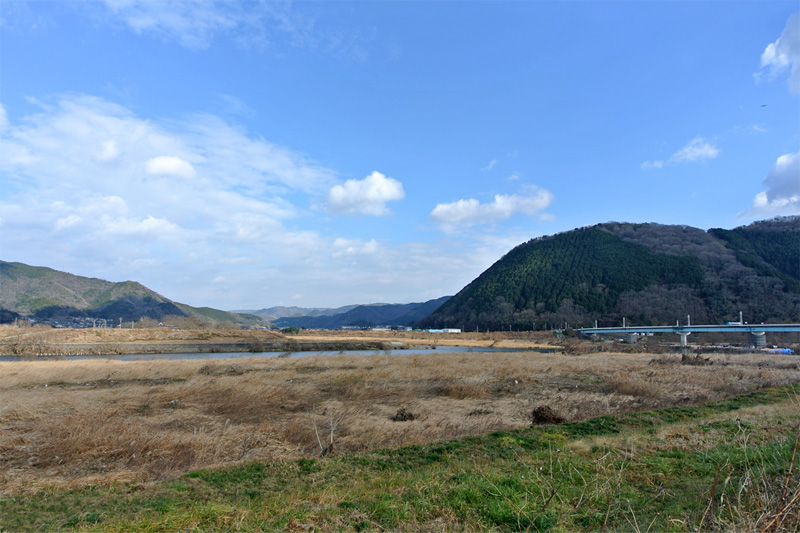 吉井川（周匝地区・吉野川との合流地点の眺め）